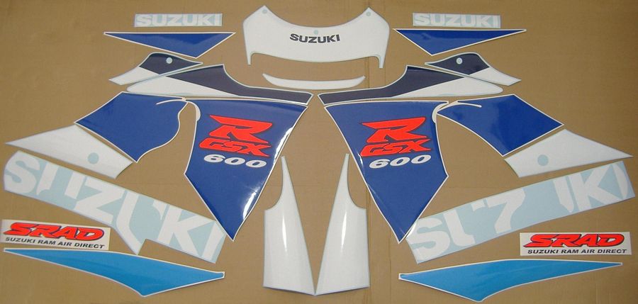 Suzuki GSX-R 600 1997 бело-синий- фото2