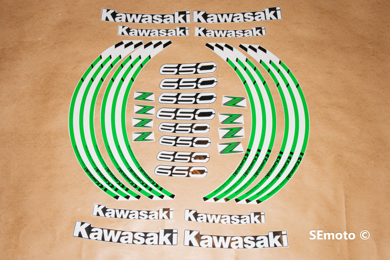 Наклейки на диски Kawasaki Z650 - фото2