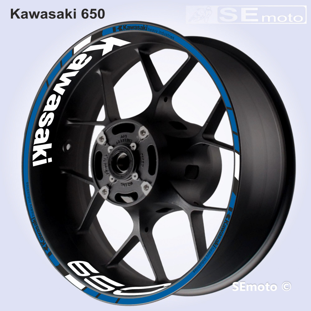 Наклейки на диски Kawasaki 650 - фото