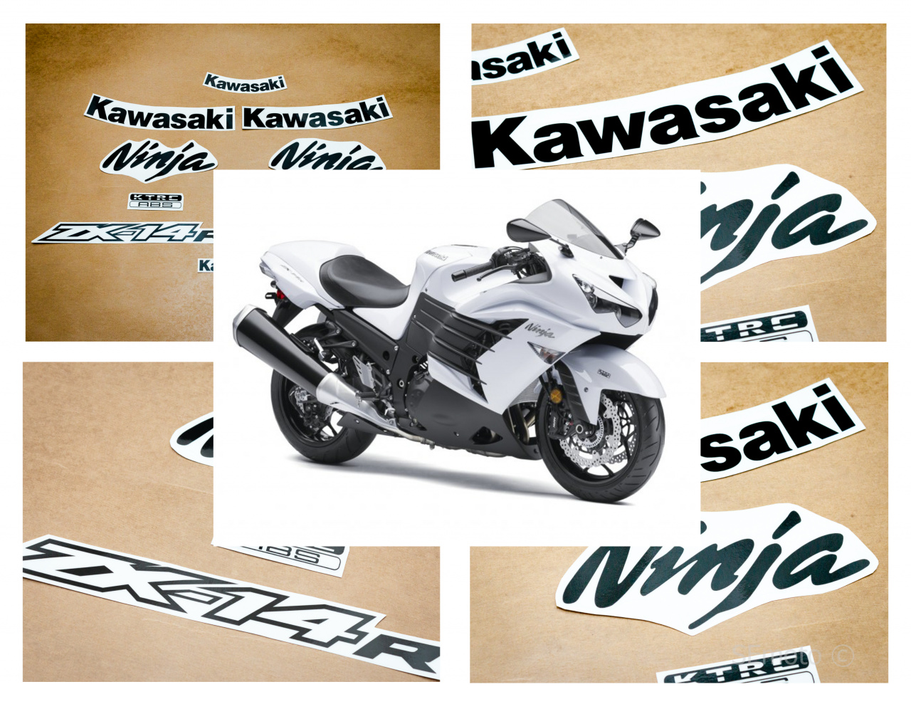 Kawasaki Ninja ZX-14R 2012 белый - фото