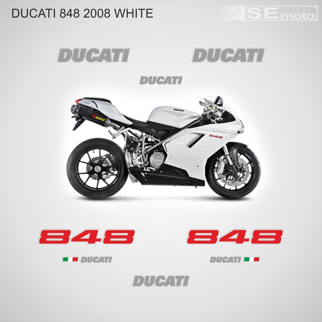 Ducati 848 2008 white - фото