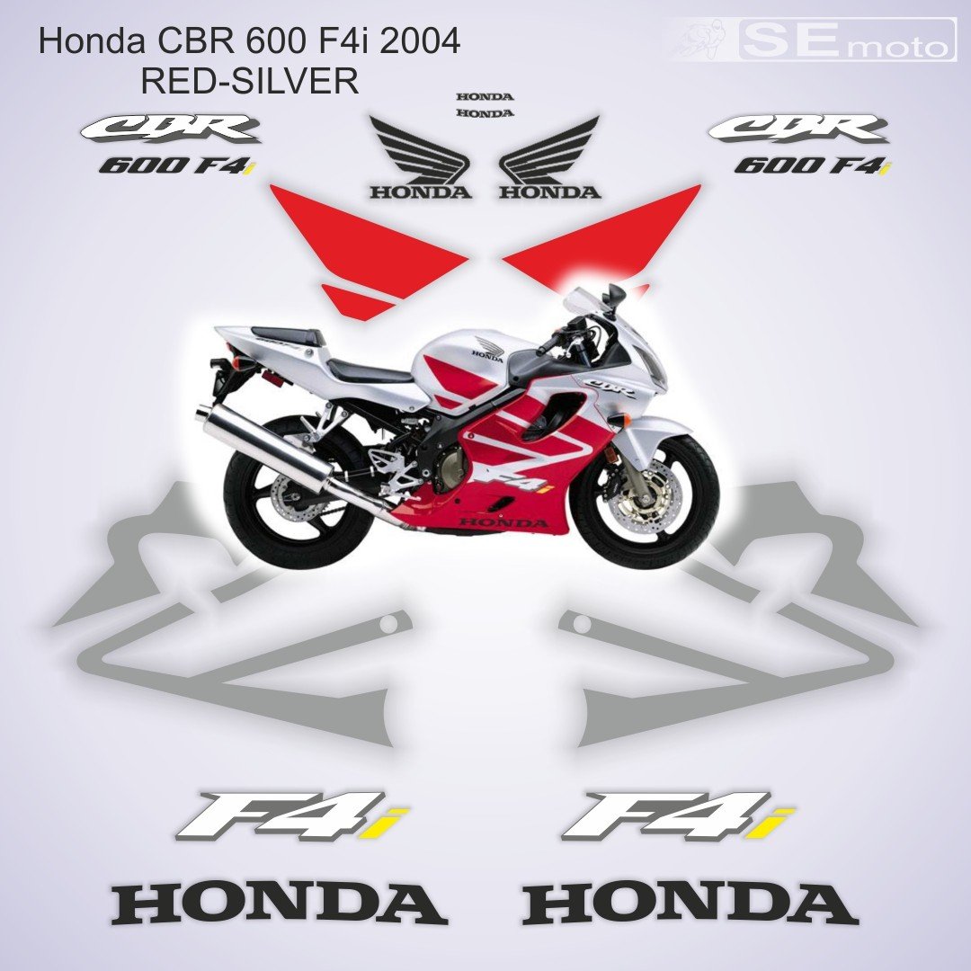 Honda CBR 600 F4i 2004 г. в. серебро-красный - фото