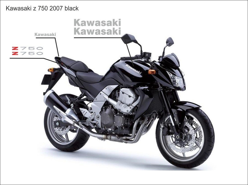 Kawasaki z750 2007 г. в. черный- фото