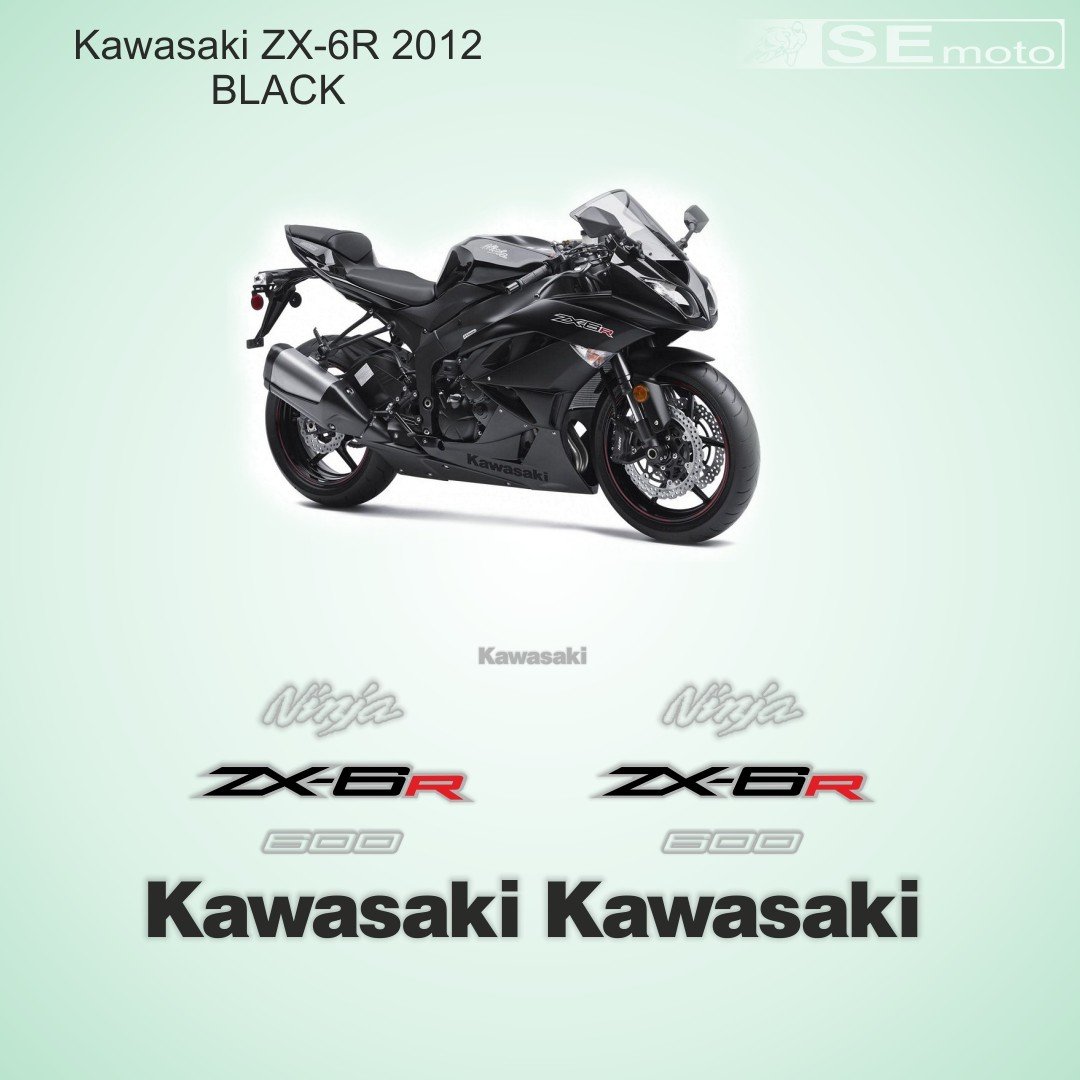Kawasaki ZX-6R 2012 г. в. черный - фото
