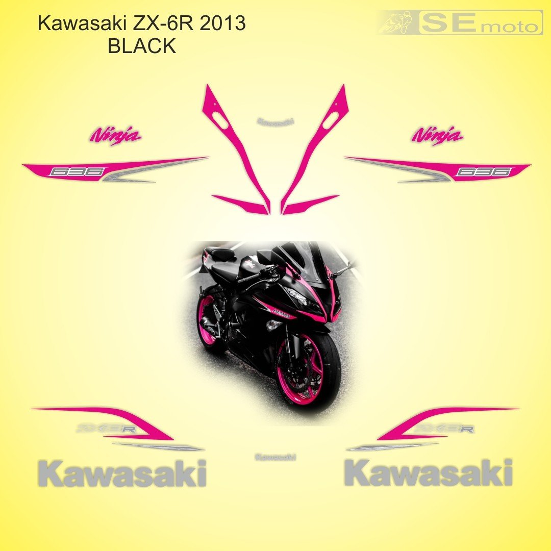Kawasaki ZX-6R 2013 г. в. черный- фото