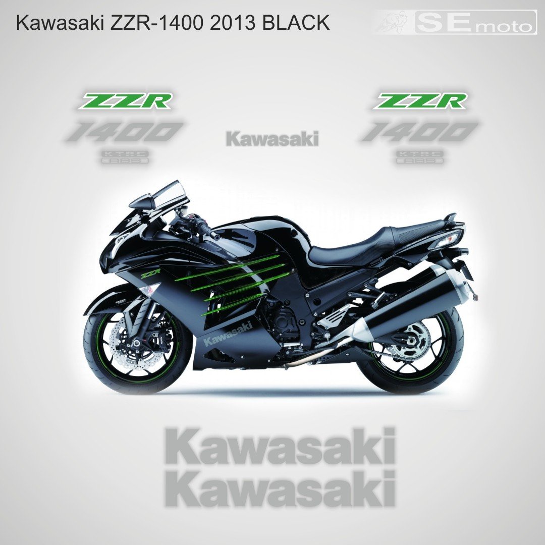 Kawasaki ZZR 1400 2013 г. в. черный- фото