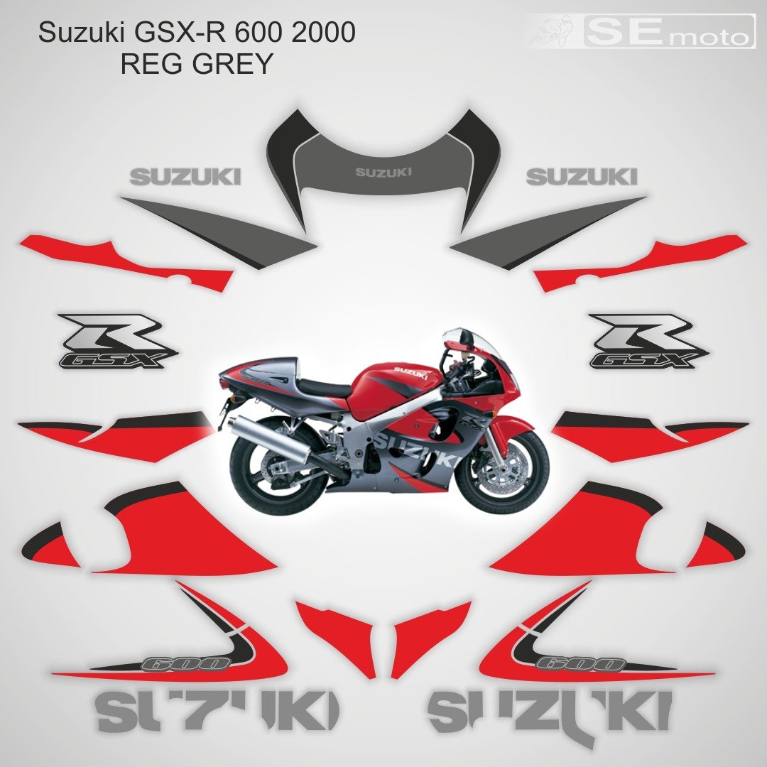 Suzuki GSX-R 600 2000 серо-красный