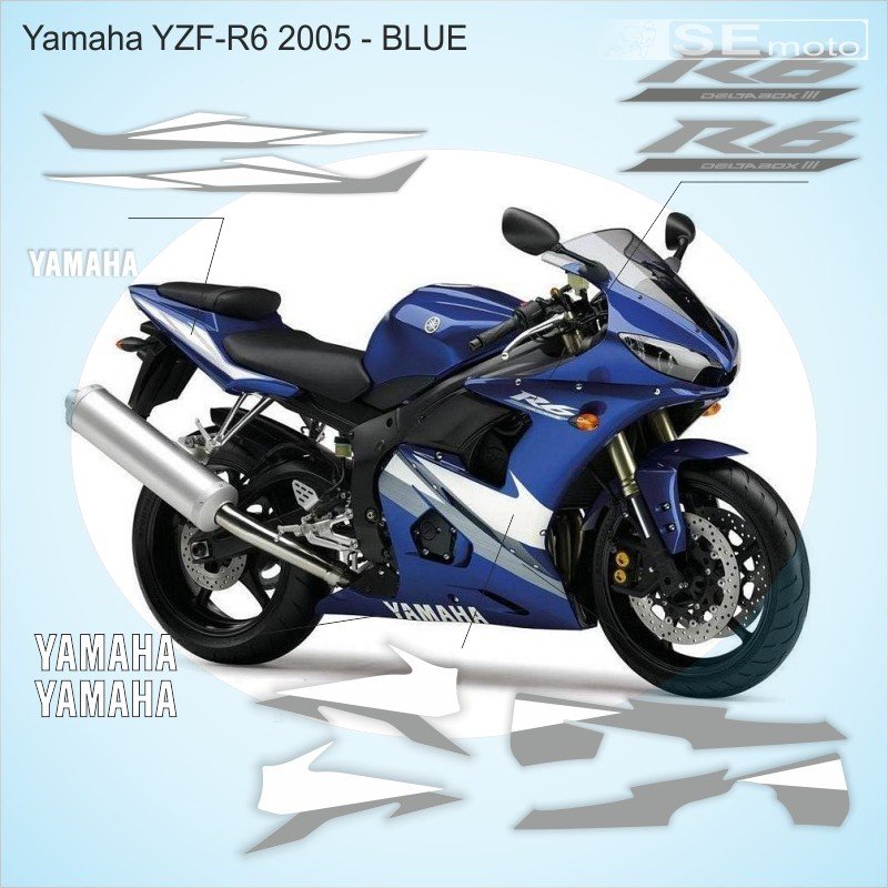 Yamaha YZF-R6 2005 синий - фото