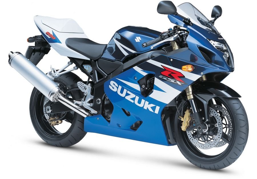 Suzuki GSX-R 600 2004 бело-синий- фото