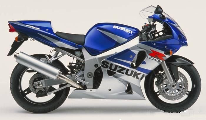 Suzuki GSX-R 600 2002 серо-синий - фото