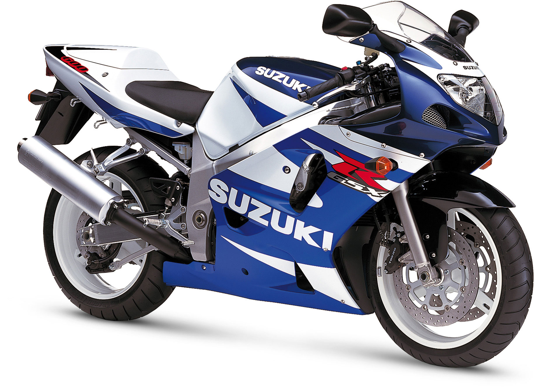 Suzuki GSX-R 600 2001 бело-синий - фото