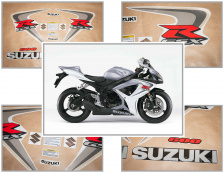 Suzuki GSX-R 600 2006 серебро/белый- фото