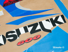 Suzuki GSX-R 600 1999 бело-синий - фото