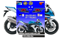 Suzuki GSX-R1000 L1 Бело-Синий - фото