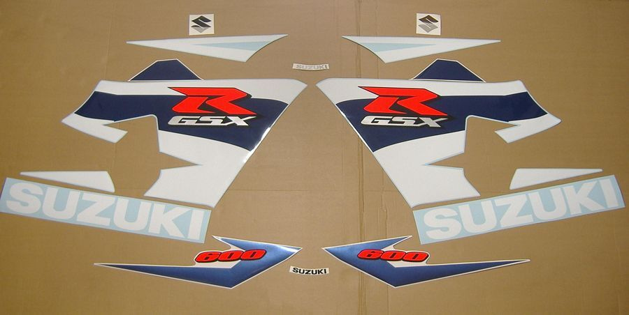 Suzuki GSX-R 600 2004 бело-синий - фото2