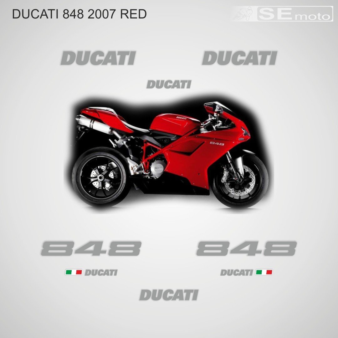 Ducati 848 2007 red - фото