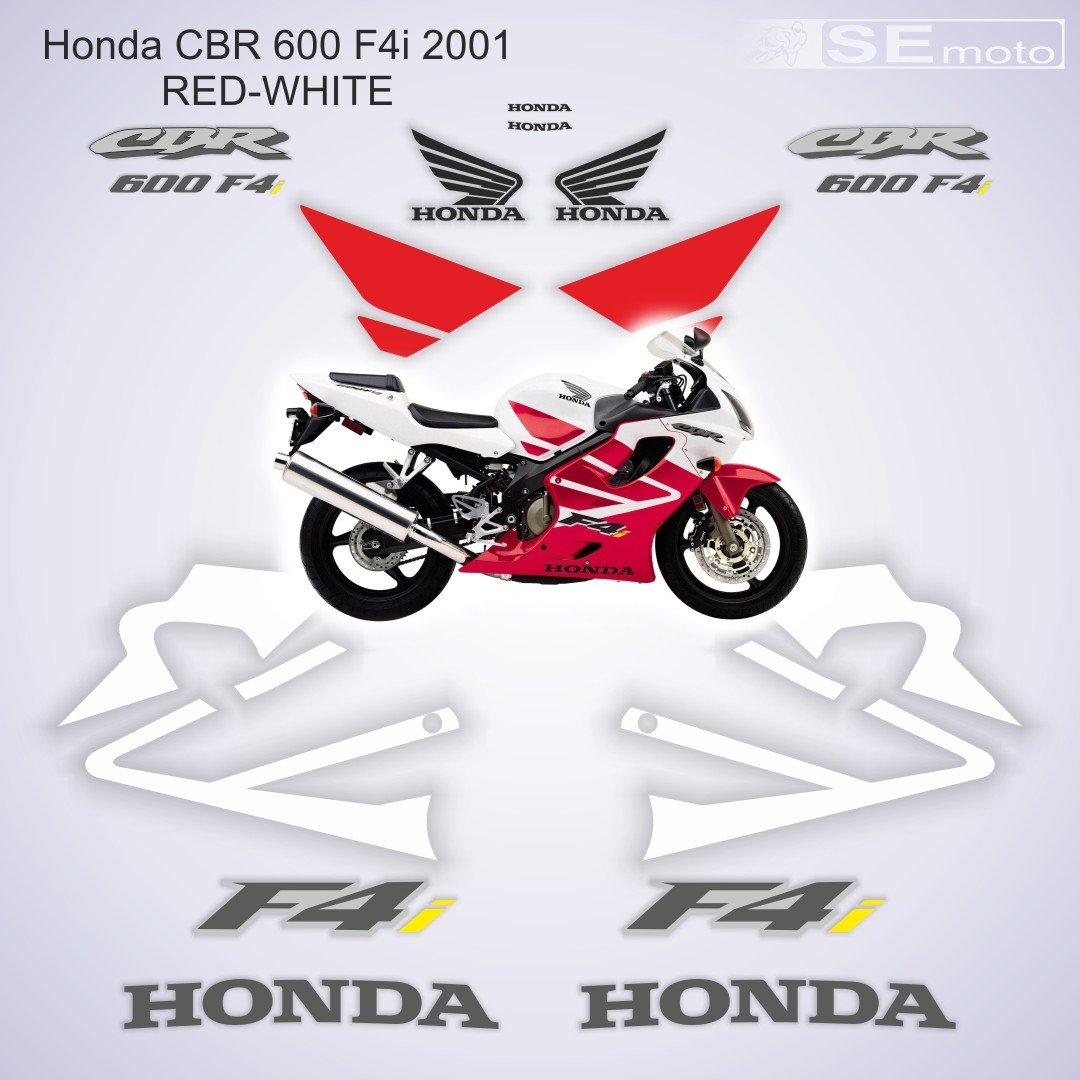 Honda CBR 600 F4i 2001 г. в. красно-белый - фото