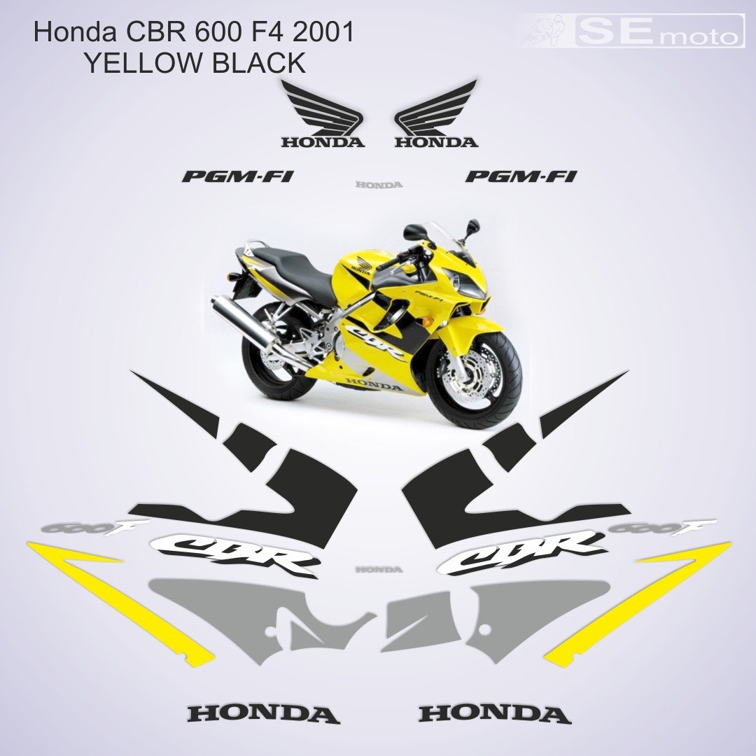 Honda CBR 600 F4 2001 г. в. желто-черный - фото