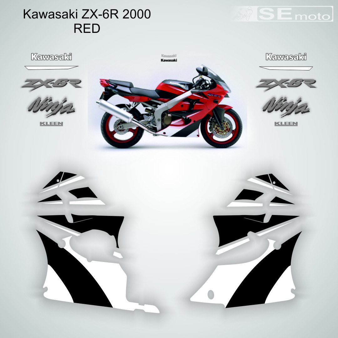 Kawasaki ZX-6R 2000 г. в. красный - фото