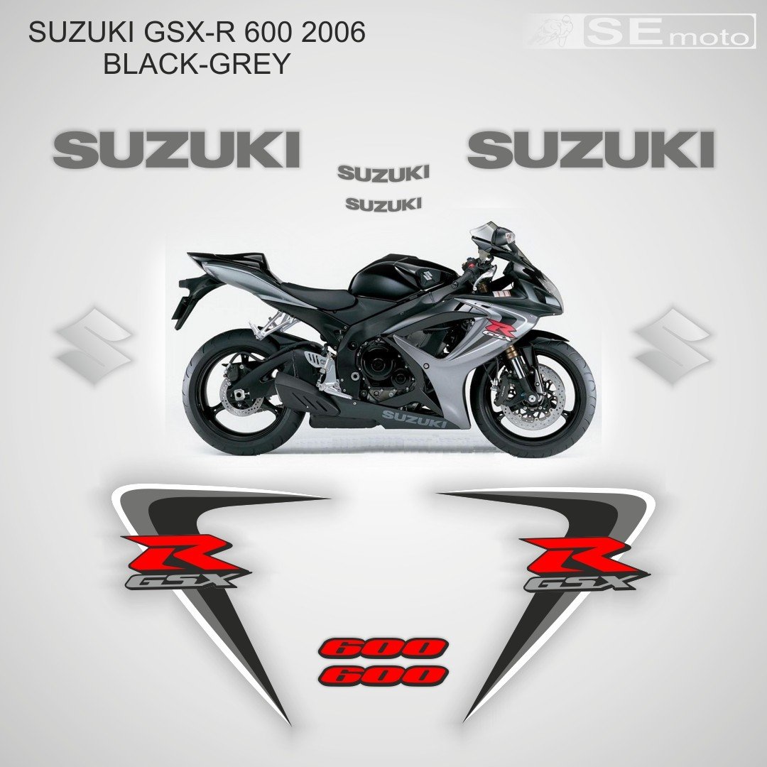 Suzuki GSX-R 600 2006 черно-серый