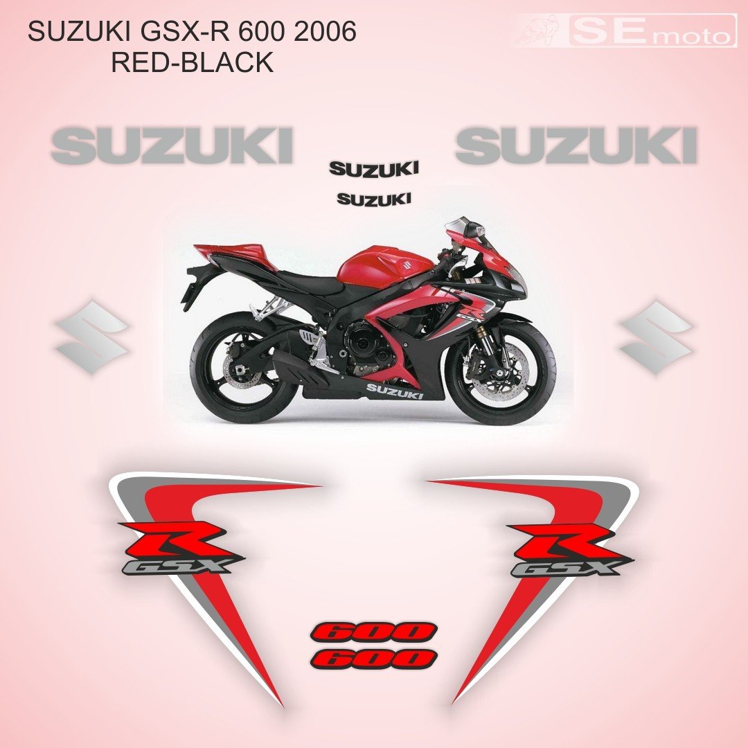 Suzuki GSX-R 600 2006 черно-красный - фото