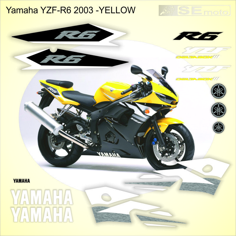 Yamaha YZF-R6 2003 Желтый - фото