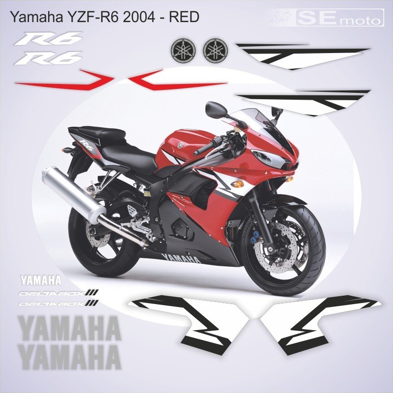 Yamaha YZF-R6 2004 красный - фото