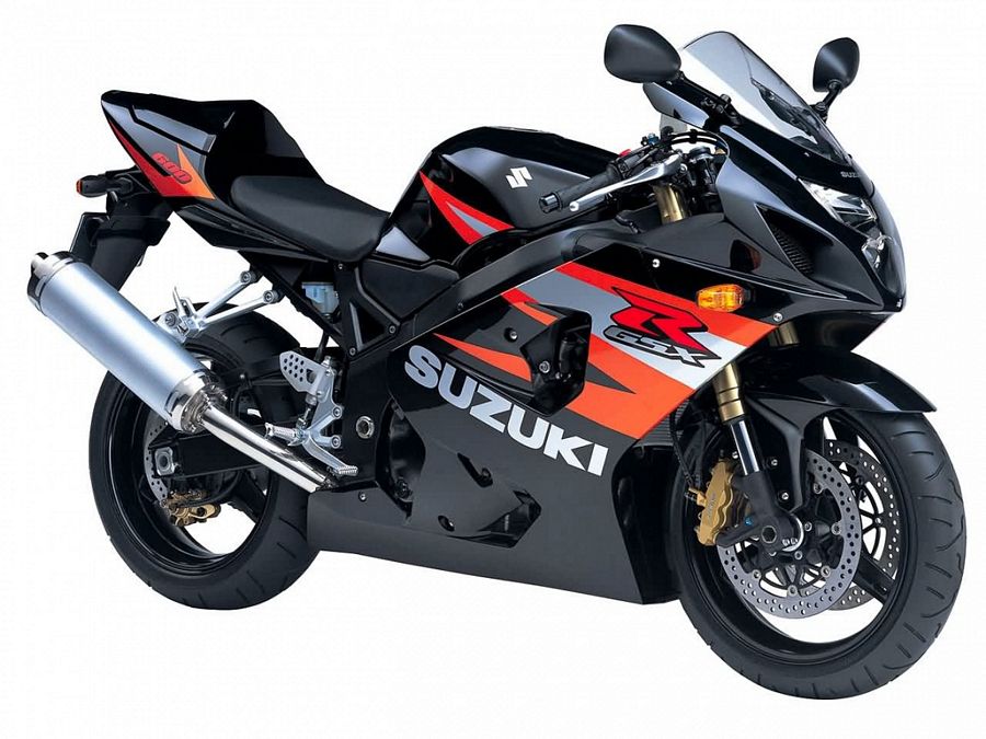 Suzuki GSX-R 600 2004 черно-оранжевый - фото