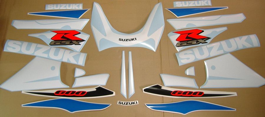 Suzuki GSX-R 600 2002 бело-синий