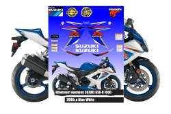 Suzuki GSX-R1000 K8 Бело-синий - фото