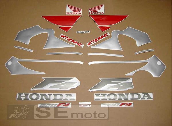 Honda CBR 600 F4 2000 г. в. серебро-красный