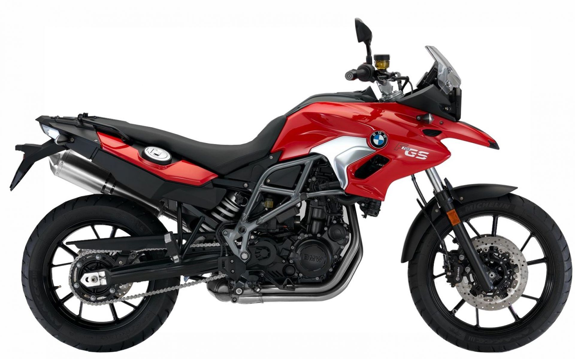 Наклейки BMW F 700 GS 2011-2015 красно-серебрянный